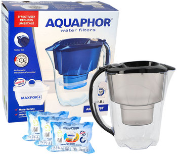 Dzbanek filtrujący wodę Aquaphor 2,8L Czarny + 3x Filtr wkład filtrujący - Aquaphor
