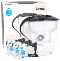 Dzbanek filtrujący wodę Dafi ASTRA 3L + 3x unimax CZARNY