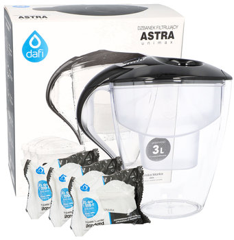Dzbanek filtrujący wodę Dafi ASTRA 3L + 3x unimax CZARNY - Dafi