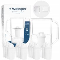 Dzbanek filtrujący z licznikiem LED Wessper D1 SOLID aquaclassic + 10 Filtr 2,8 L