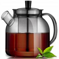 DZBANEK SZKLANY ŻAROODPORNY Z ZAPARZACZEM STALOWYM do herbaty kawy 1500ML