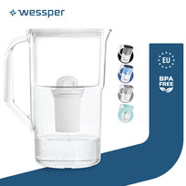 Dzbanek z filtrem wody Wessper D1 SOLID 2,8l biały + 1x Filtr aquaclassic
