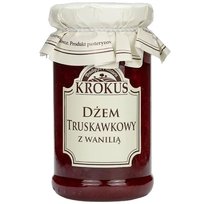 Dżem Truskawkowy Z Wanilią O Obniżonej Zawartości Cukru Bezglutenowy 235 G - Krokus