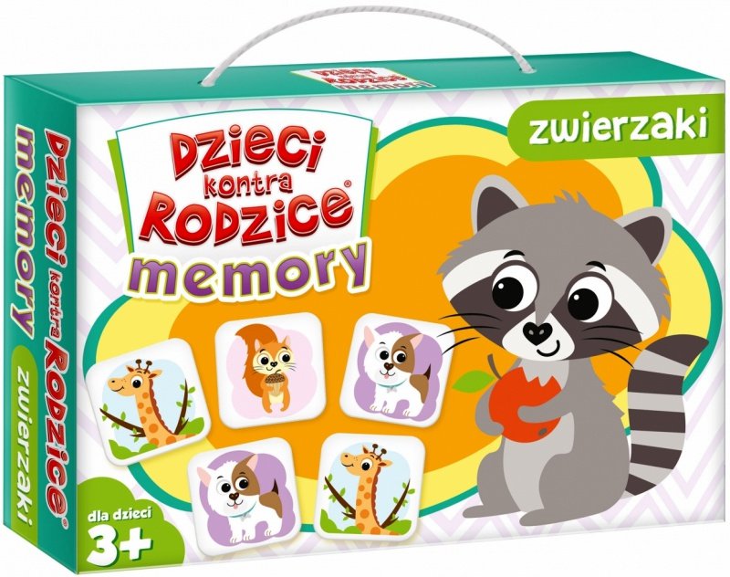 Dzieci Kontra Rodzice Memory Zwierzaki, gra edukacyjna, Kangur