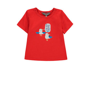 Dziecięca bluzka z krótkim rękawem, czerwony, rozmiar 62 - Kanz