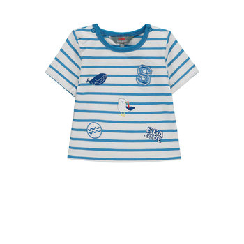 Dziecięca bluzka z krótkim rękawem, niebieski, rozmiar 86 - Kanz