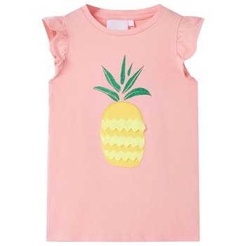 Dziecięca koszulka ananasowa, 104, różowy, bez ręk - Inna marka