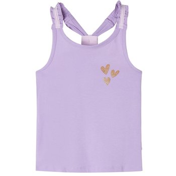 Dziecięca koszulka brokatowe serca lila 128 (7-8 l - Zakito Europe