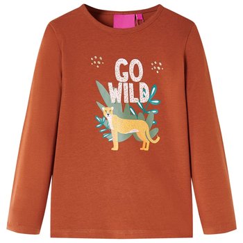 Dziecięca koszulka Go Wild koniak 140, 95% bawełny - Zakito Europe