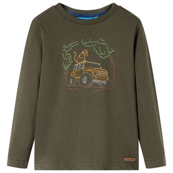 Dziecięca koszulka khaki z samochodem terenowym, 1 - Zakito Europe