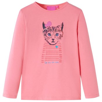 Dziecięca koszulka longsleeve kot różowy 128 (7-8 - Zakito Europe