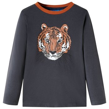 Dziecięca koszulka tygrys longsleeve 92 antracytow - Zakito Europe