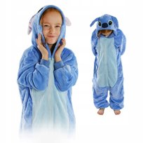 DZIECIĘCA PIŻAMA PRZEBRANIE KOSTIUM ONESIE KIGURUMI STRÓJ STITCH 134-140