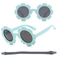 Dziecięce 0-2 lata gumowe okulary przeciwsłoneczne polaryzacyjne z gumką POL-JR-72D miętowy