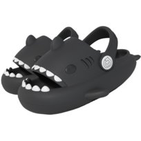 Dziecięce Klapki Kapcie Basenowe Antypoślizgowe Rekinki Czarne 22/23 EU