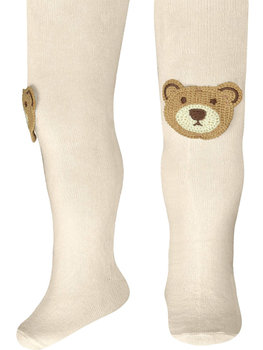 Dziecięce rajstopki bawełniane z misiem ecru Milusie r.92/98 - Inna marka