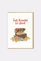 Dzień Dziadka, Kartka okolicznościowa na dzień dziadka Taki Dziadek to Skarb