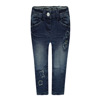 Dziewczęce spodnie jeansowe, niebieski, rozmiar 110 - Kanz