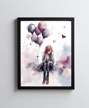 Dziewczynka na huśtawce - 30x40 cm - Bez ramy - Harmony Posters