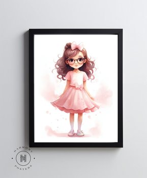 Dziewczynka w okularach - 30x40 cm - Bez ramy - Harmony Posters