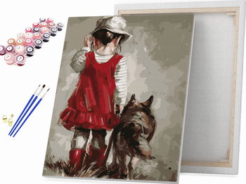 Dziewczynka z psem - Malowanie po numerach - Beliart