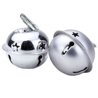 Dzwoneczki dekoracyjne metalowe srebrne 3,5cm - 6szt - Inna marka