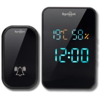 DZWONEK BEZPRZEWODOWY BEZBATERYJNY DO DRZWI FURTKI TEMPERATURA ZEWNĘTRZNY