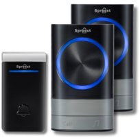 DZWONEK BEZPRZEWODOWY BEZBATERYJNY DO DRZWI FURTKI WODOODPORNY 2 ODBIONIKI