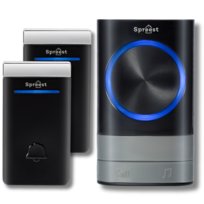 Dzwonek Bezprzewodowy Bezbateryjny do Drzwi Furtki Wodoodporny 2 Przyciski