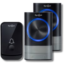 DZWONEK BEZPRZEWODOWY DO DRZWI DO FURTKI NA BATERIE WODOODPORNY 2 ODBIONIKI