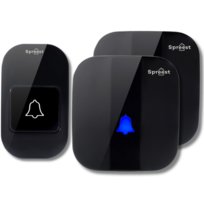 DZWONEK BEZPRZEWODOWY DO DRZWI DO FURTKI NA BATERIE WODOODPORNY 2 ODBIONIKI