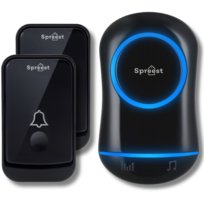 DZWONEK BEZPRZEWODOWY DO DRZWI DO FURTKI NA BATERIE WODOODPORNY 2 PRZYCISKI