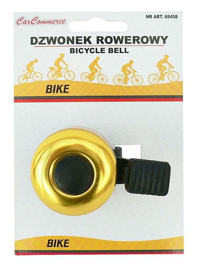 Zdjęcia - Akcesoria rowerowe Car Commerce Dzwonek do Roweru Rowerowy Metalowy Głośny Złoty 