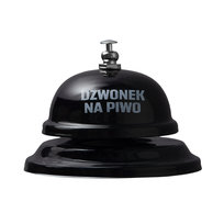 Dzwonek na piwo biurkowy, czarny