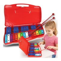 Dzwonki chromatyczne 25-tonowe instrument dla dzieci edukacyjny 2 pałeczki do gry V-Tone