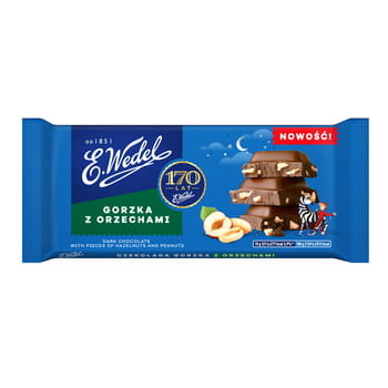 E.Wedel Czekolada gorzka z orzechami 90g - E. Wedel