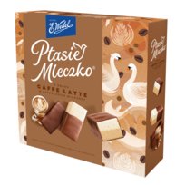 E. Wedel Ptasie Mleczko o smaku caffe latte w czekoladzie mlecznej 340g