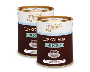 E.Wedel Zestaw 2 x Czekolada mleczna do samodzielnego przygotowania gorącej czekolady 200 g - E. Wedel