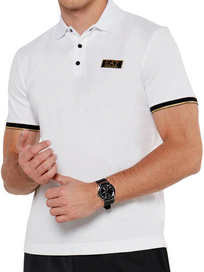 Emporio Armani EA7 Emporio Armani koszulka polo męska biała Regular Fit, Rozmiar L