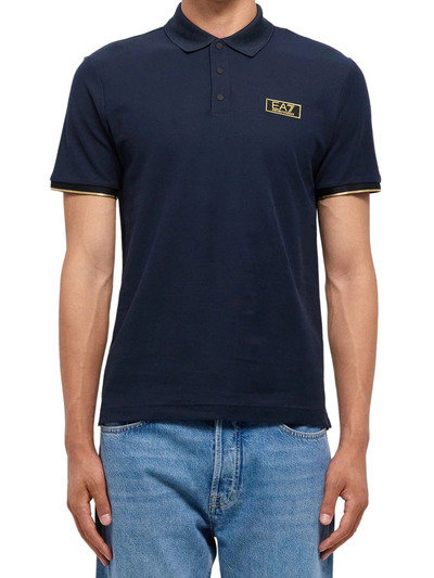 Emporio Armani EA7 Emporio Armani koszulka polo męska niebieska Regular Fit, Rozmiar L
