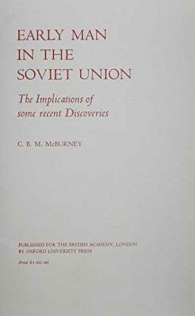 Early Man In The Soviet Union - C. B. M. McBurney | Książka W Empik