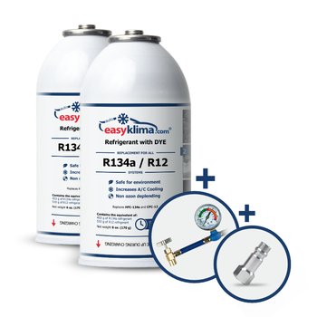 Easyklima Zestaw  R12 + Gas + Adapter Retrofit - EasyKlima