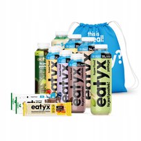 eatyx Zestaw Degustacyjny Wysokobiałkowe Dania Gotowe w Płynie + Batony RÓŻNE SMAKI + WOREK
