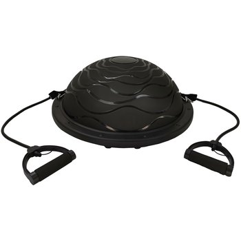 EB Fit, Bosu trener równowagi z linkami + pompka, czarny, 59,5cm - EB Fit
