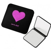 eCarla, Lusterko kosmetyczne otwierane do torebki Black Heart L16F eCarla