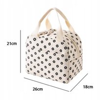 ECARLA torba termiczna piknikowa Lunch Box 26x21x18cm Stokrotki PJM45