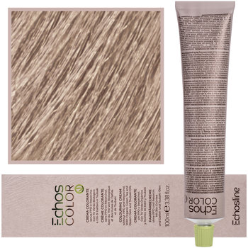 Echosline, Estyling Echos Color, kremowa, trwała farba do włosów z woskiem pszczelim 100ml 10,7 Piaskowy Platyowy Blond - Echosline