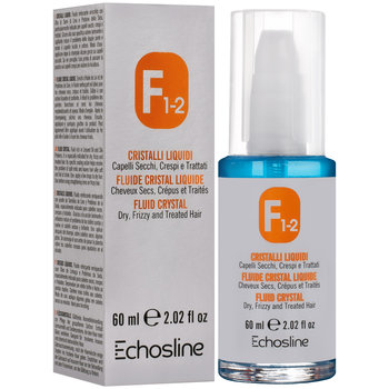Echosline, F1-2 Fluid Crystal, Kryształki do włosów suchych, puszacych się i zniszczonych z olejem lnianym, 60 ml - Echosline