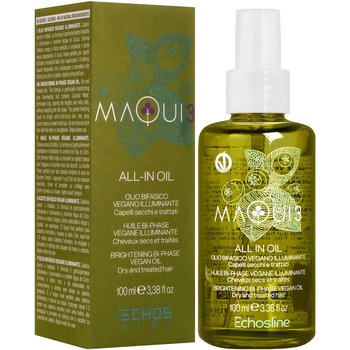 Echosline Maqui 3 All in One Oil - wegański olejek rozświetlający do włosów suchych i zniszczonych z wodą kokosową 100ml - Echosline