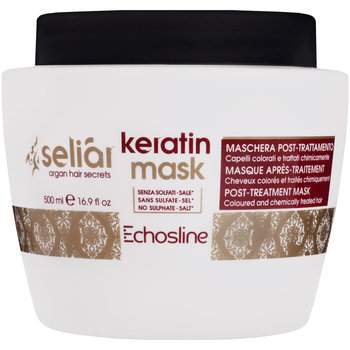 Echosline, Seliar Keratin Mask, Maska Do Włosów Zniszczonych Zabiegami Chemicznymi I Farbowaniem, Ochrona Uv, 500 ml - Echosline